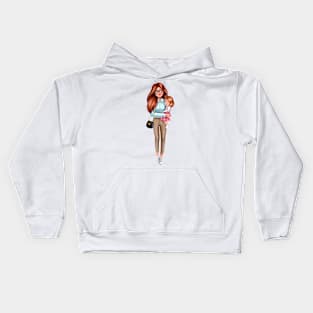 Mother with doughter Kids Hoodie